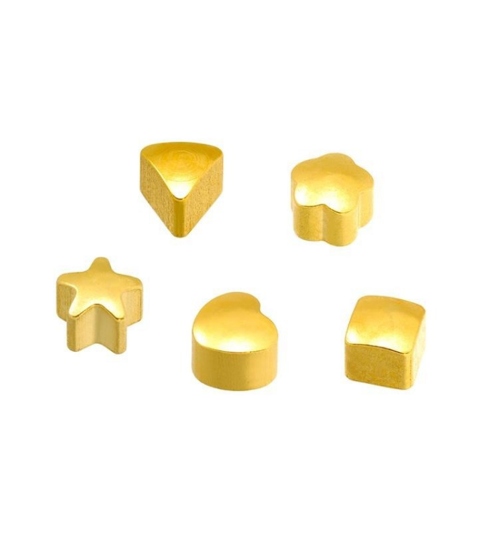 PENDIENTES CHAPADO FORMAS SURTIDAS