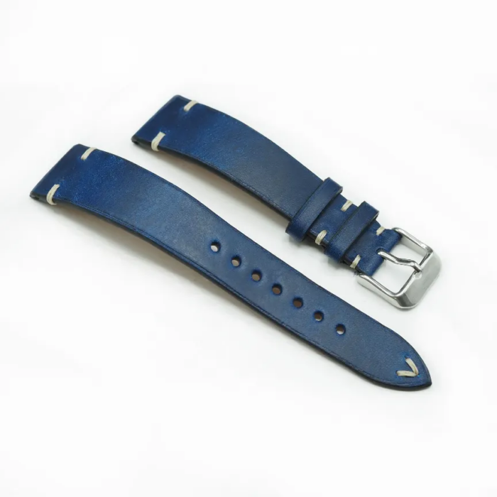 CORREA PIEL PLANA CLASSIC PULL AZUL   22 mm