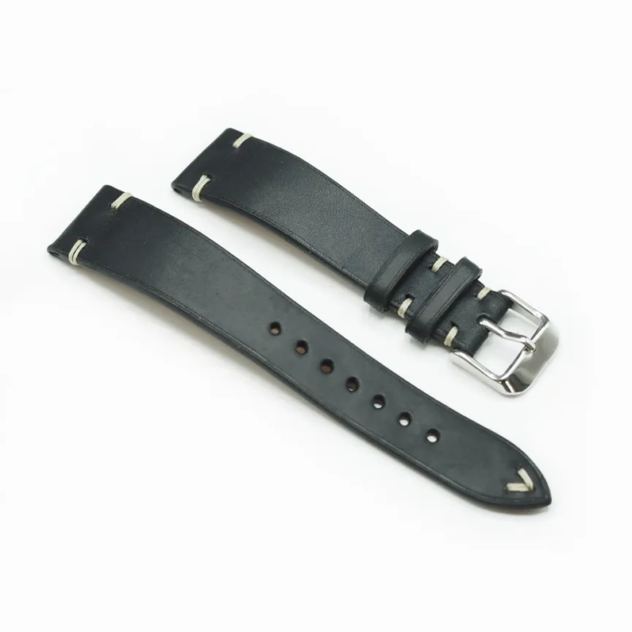 CORREA PIEL PLANA CLASSIC PULL NEGRA   22 mm